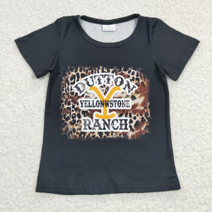 Cowgirl Black Girls Short Sleeve Top