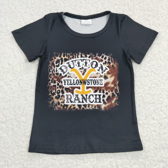 Cowgirl Black Girls Short Sleeve Top
