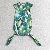 Promotional Cactus Green Night-Robe Baby Summer Romper