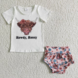 Promotional Howdy Honey Floral Cow Bummies Sets