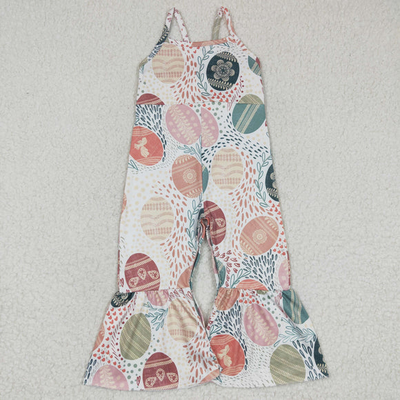 Eggs White Girls Jumpsuit Easter Romper