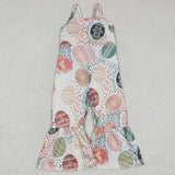 Eggs White Girls Jumpsuit Easter Romper
