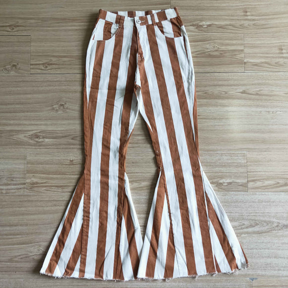 Adult Mommy & Me Chocolate Stripe Flared Jeans Pants