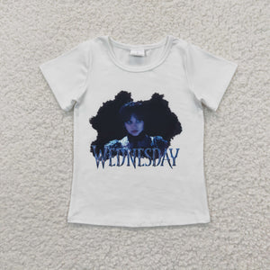 Wednesday White Girls Short Sleeve Top