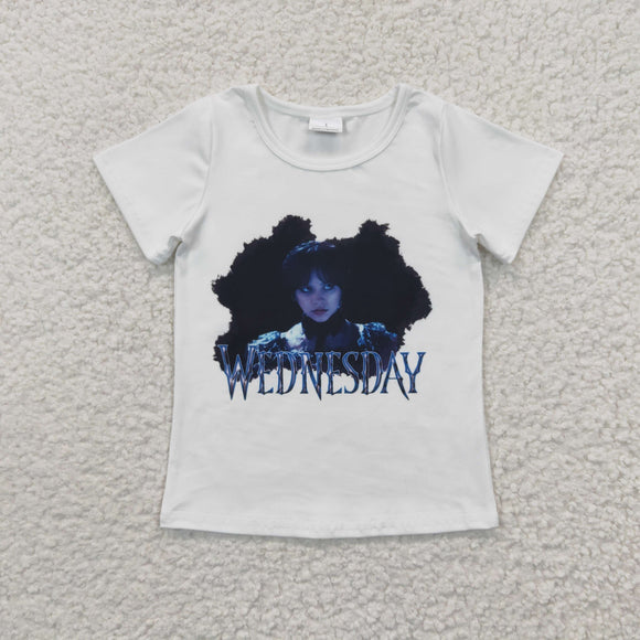Wednesday White Girls Short Sleeve Top