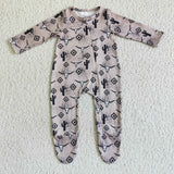 Promotional Highland Cow Cactus Kids Fall Romper