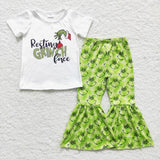 Promotional Cartoon Smile Girls Christmas Outfits