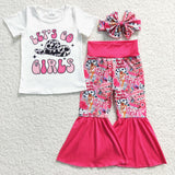 Howdy Let's go Girls Short Sleeve+Trousers Sets