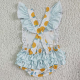 Fruit White Girls Summer Romper