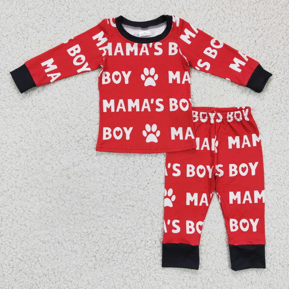 Promotional Mama's Boy Letters Red Boys Valentine Pajamas