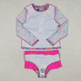 Leopard Print Hot Pink Girls Swimsuits