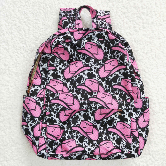 Cowgirl Hat Cow Print Backpack