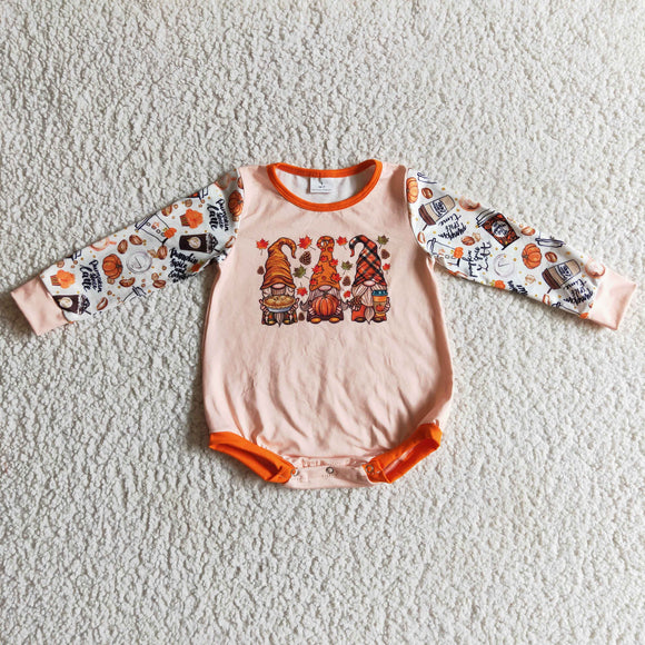 Pumpkin Orange Thanksgiving Romper