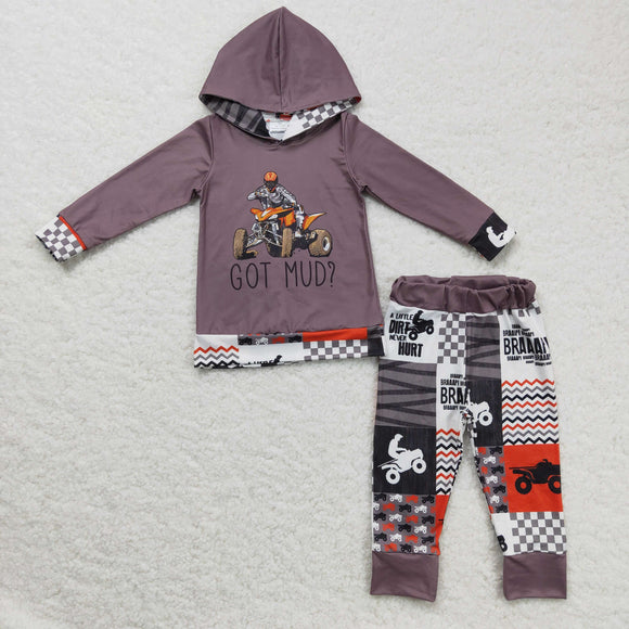 Got Mud Gray Boys Fall Hoodie Sets