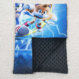 Cartoon Navy Blue Blankets