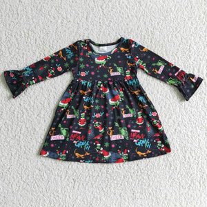 Promotional Cartoon Black Girls Christmas Dress