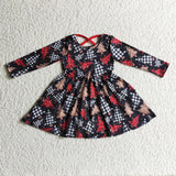 Criss-Cross Trees Black Girls Christmas Dress