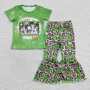 Cows Leopard Print Green Girls St. Patrick's Day Outfits