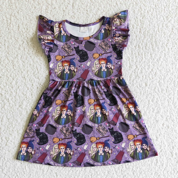 Witches Purple Girls Halloween Dress