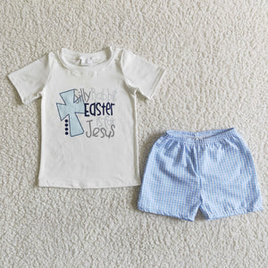 Promotional Jesus Cross Boys Easter Outfits