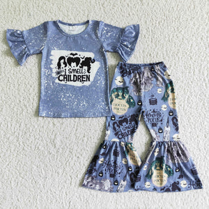 Cartoon Blue Girls Halloween Outfits