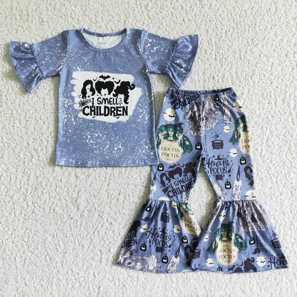 Cartoon Blue Girls Halloween Outfits