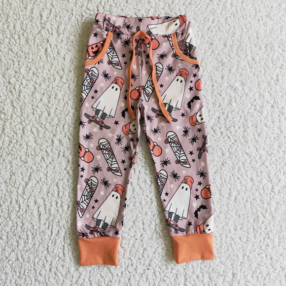 Ghost Orange Halloween Pants