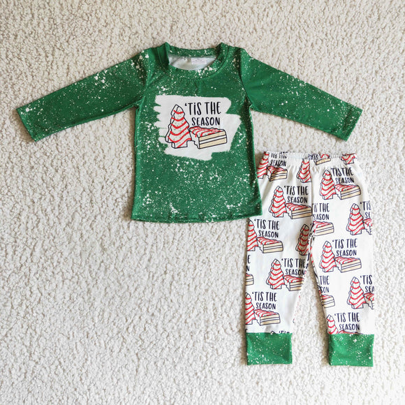 Promotional Tis the season Letters Green Boys Christmas Outfits