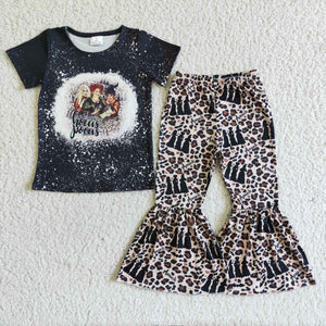 Cartoon Leopard Print Black Girls Halloween Outfits
