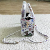 Cartoon Castle White Shoulder Bag
