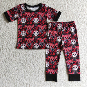 Promotional Mama's Boy Mask Black Red Boys Halloween Pajamas