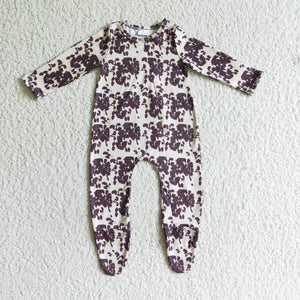 Promotional Cow Print Boys Fall Romper