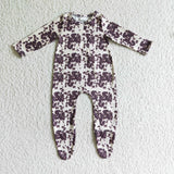 Promotional Cow Print Boys Fall Romper