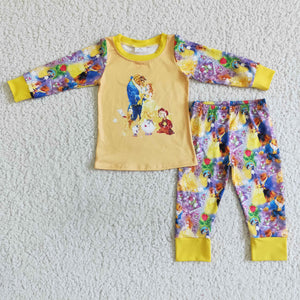 Promotional Cartoon Yellow Long Sleeve Pajamas