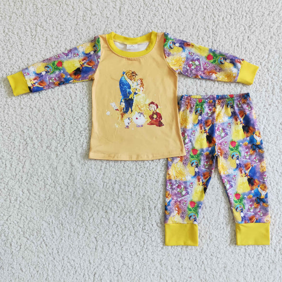 Promotional Cartoon Yellow Long Sleeve Pajamas