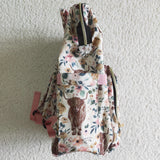 Floral Cow Diaper Bag