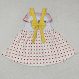 Cow Snack Food Dots Girls Sleeveless Dress