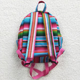 Sky Blue Green Stripe Backpack