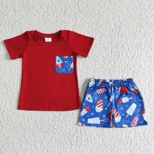 Popsicle Pocket Boys 4th of July Outfits