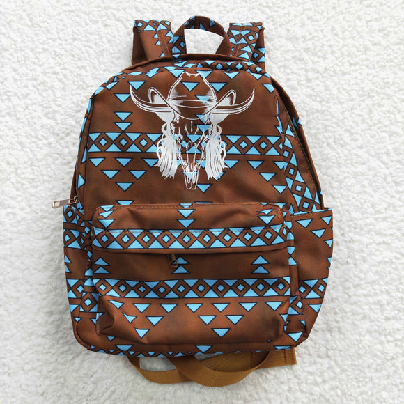 Highland Cow Aztec Brown Backpack