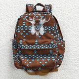 Highland Cow Aztec Brown Backpack