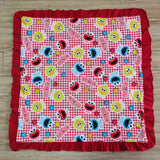 Cartoon Plaid Red Ruffles Blankets