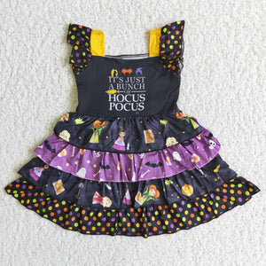 Letters Black Girls Halloween Dress