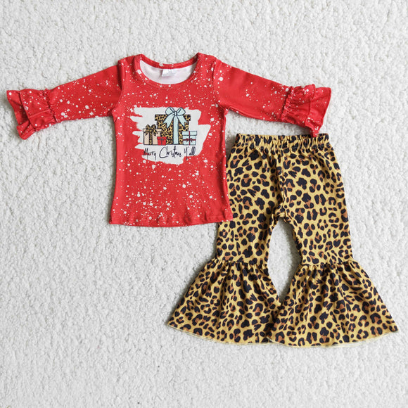 Promotional Gifts Leopard Print Girls Christmas Outfits