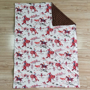 Cow Rodeo Brown Blankets